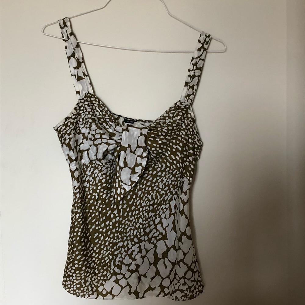 Silk JCREW cami python print Tawny Olive